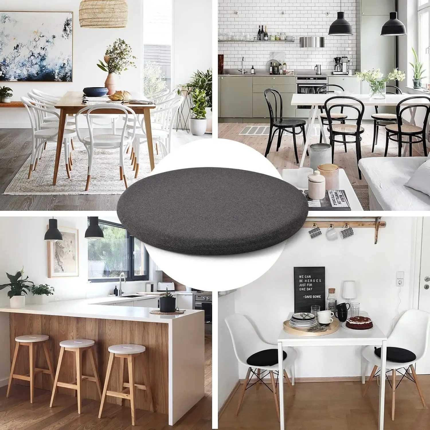 Round Stool Cushion Memory Foam Small Chair Cushion Circle Chair Pad Kitchen Dining Seat Pad for High Stool Chairs Bistro Bar H260330 - view 4