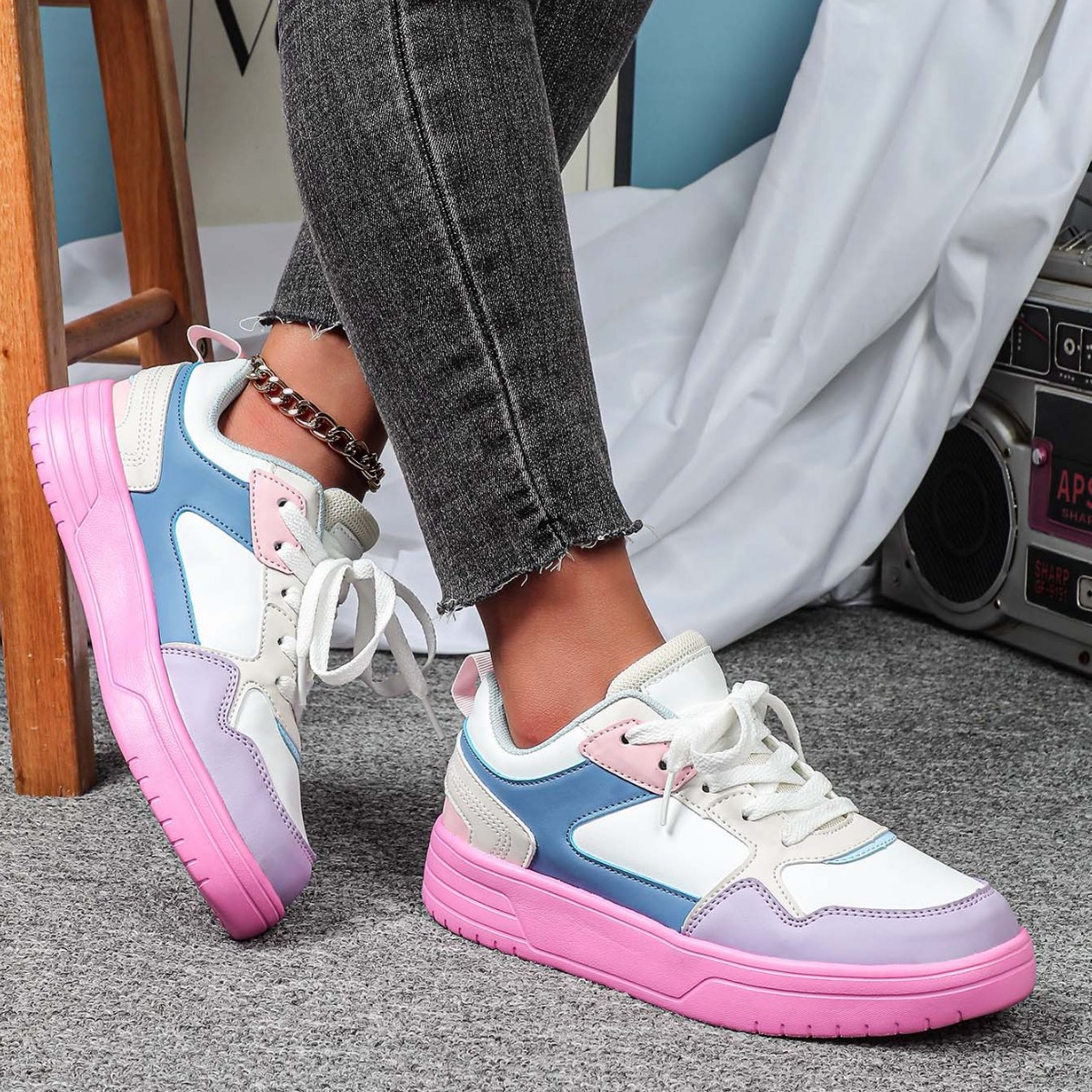 Kids Teen Girls Boy Platform Sneakers Breathable PU Leather Casual Walking Shoes Men's Women's Fashion School Shoes for Students Free Shippi