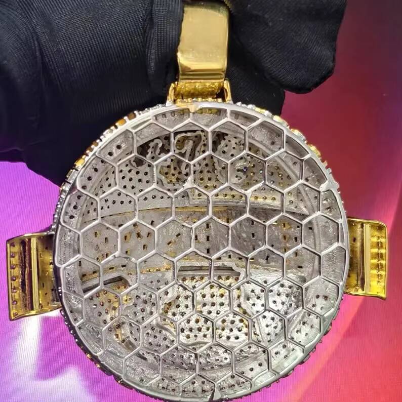 Iced Out World Is Yours Globe Pendant Gold and Silver Tone Hip Hop Jewellery for Men