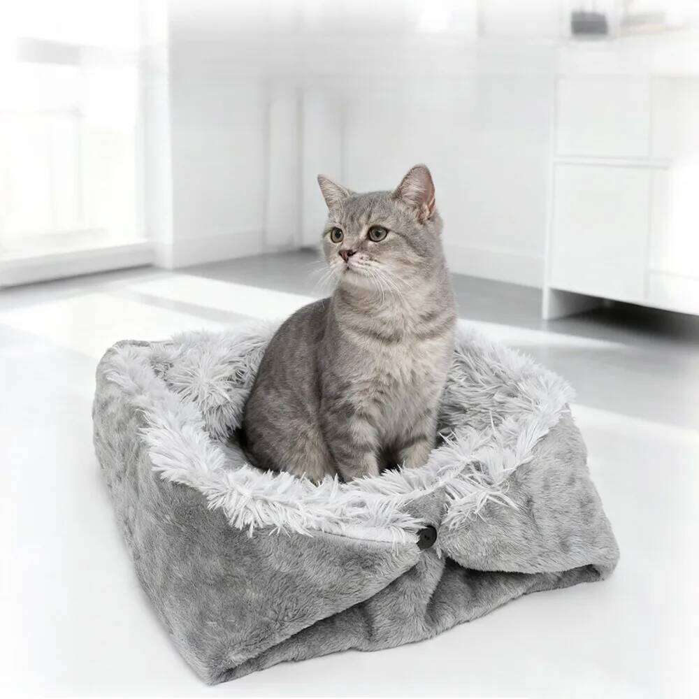 Bed for Cats Pet Products Cushions Kitten Winter Accessories Dog All Houses Supplies Things Accessory Habitats Basket House Beds