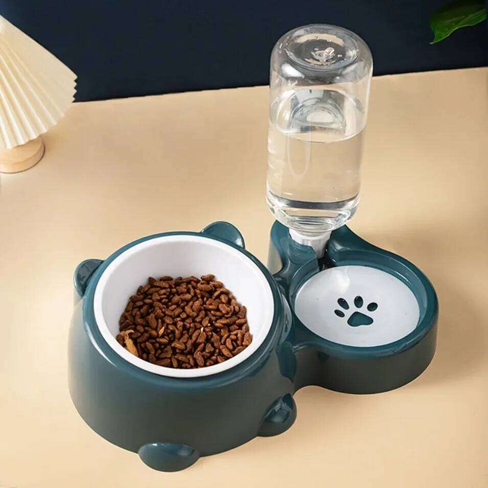 2-in-1 Dog Food Rice Pot Supplies Cat Bowl Pet Drinking Water Feeding Integration 26W0330