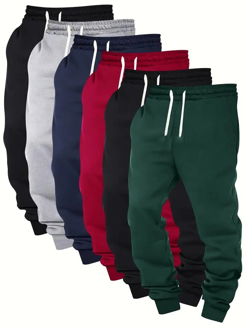 2025 Trendy New 2D Solid Color Mens Street Sports Fashion Sweatpants