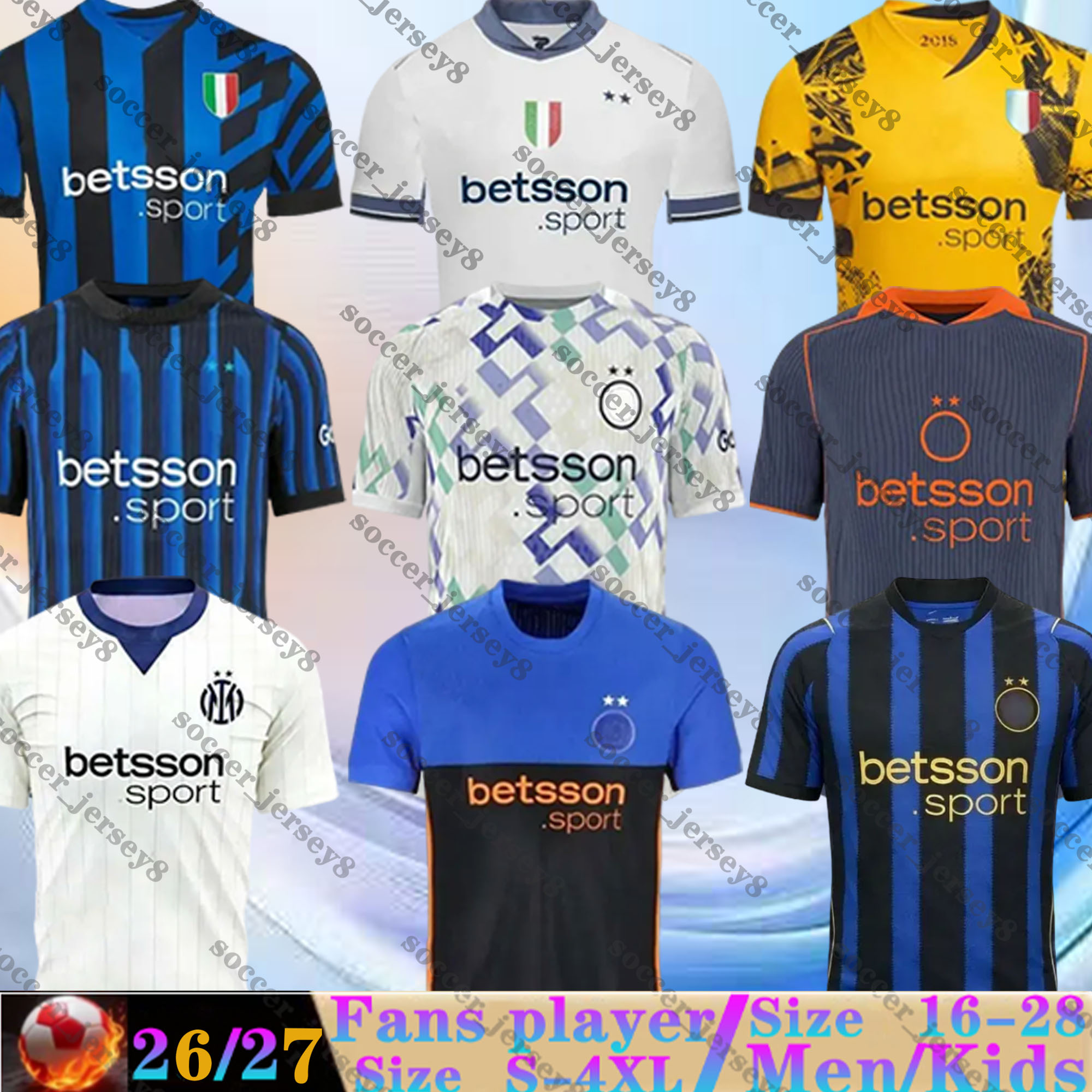 Lautaro Inter MilanJersey 25 26 27 Martinez Marcus Thuram Stefan de Vrij Alessandro Bastoni FANS Player DIMARCO BARELLA 2026 2027 Inter Football Shirts men kids kits