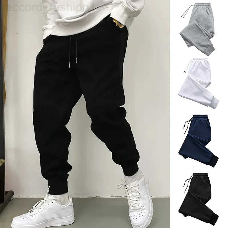 2025 Hot Sale Mens Sweatpants High Quality Solid Color Jogger Pants Autumn Winter Daily Casual Sporty Trousers Home Outdoor H260330