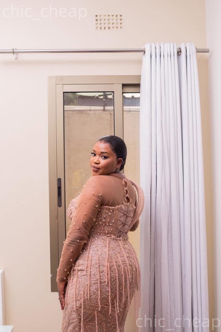 2k26 Chmpagne Prom Dress 2026 Mermaid Crystals Sheer Neck Tassels Evening Dress Sequined Birthday Formal Women Pageant Dinner Party Gowns Dresses ZJ08
