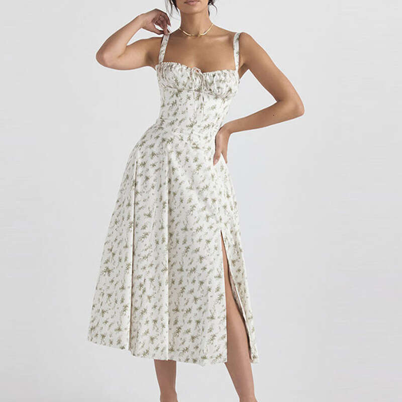 2026 Spring New Collection: Cross-Border European and American Foreign Trade Women's Clothing, French Gentle Style Beach Vacation Strap Dress