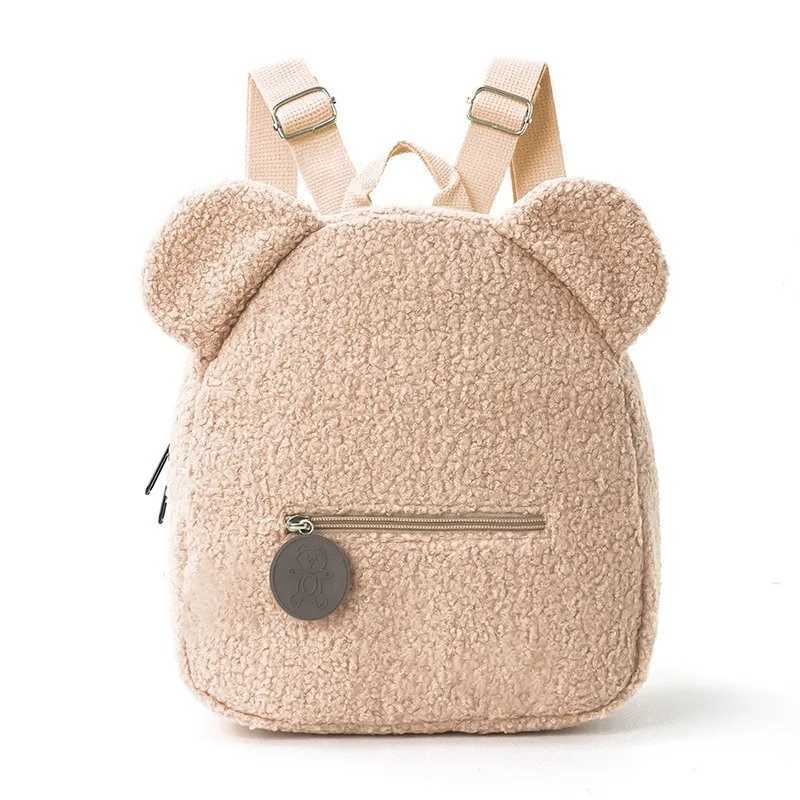 Foreign trade plush backpack 2025 new popular fashion casual ears bear backpack cartoon childrens backpack S260330