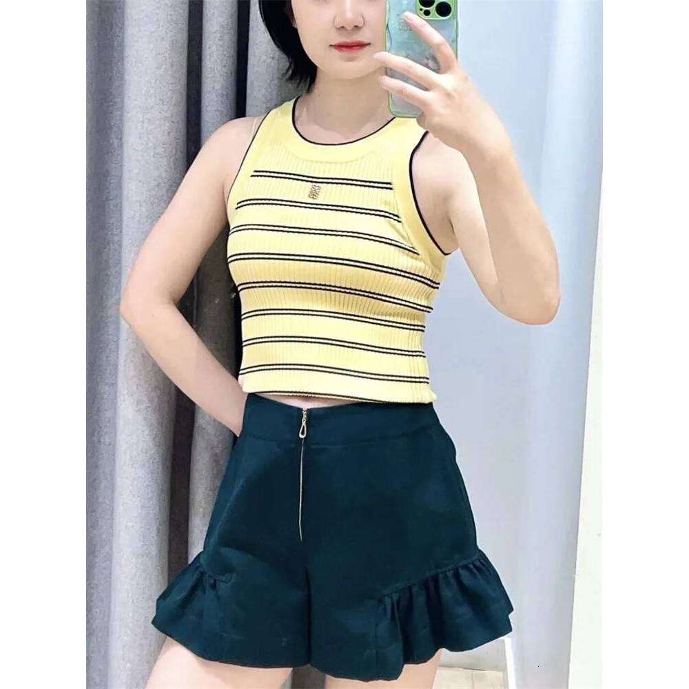 New Women's Stripes Fashion Slim Fit Sleeveless Knitted Sweater Vest Mdng260330