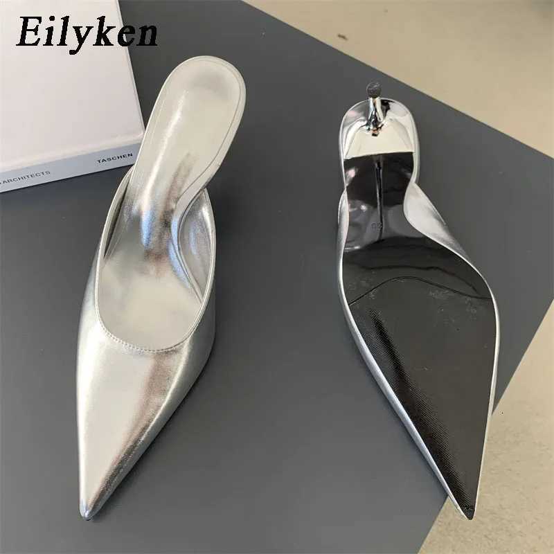 Eilyken Spring New Brand Women Slipper Pointed Toe Slip On Ladies Mules Thin Low Heel Outdoor Dress Sandal Shoes Z260330