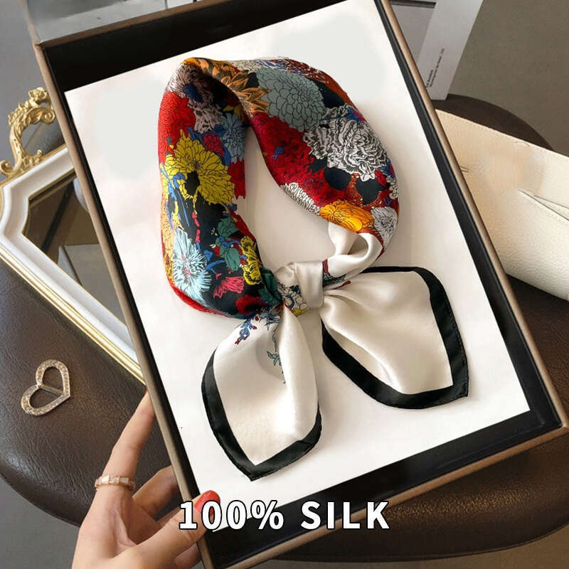 Elegant Bohemian Floral Print Scarf Smooth Non-Stretch Tassel Neck Wrap, Black Gray Versatile For Streetwear, Parties, Weddings, Daily Outfits Liuyuem