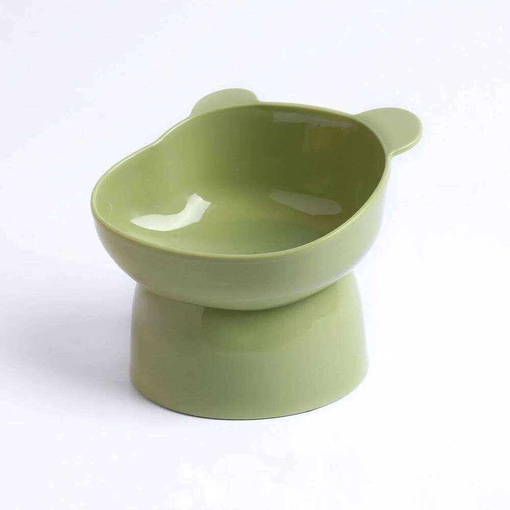 1pc dog neck protection, food tilted high footed cat bowl, cartoon anti spill pet bowl 26W0330