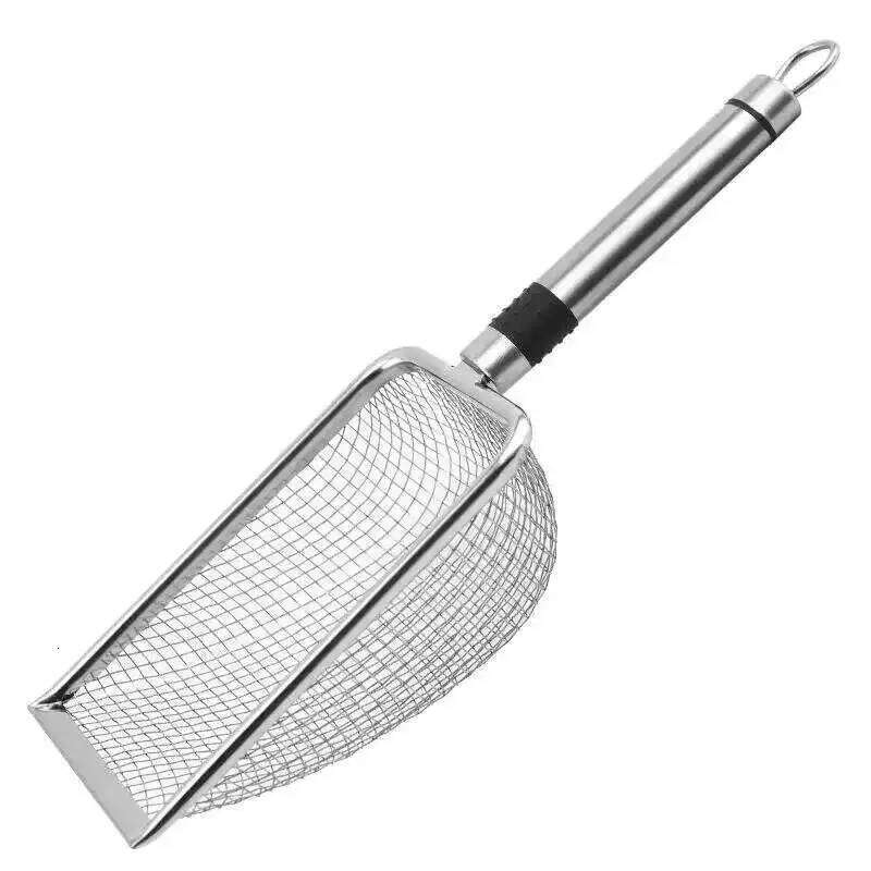 Stainless Steel Litter Scoop Durable Easy Clean Removal Ergonomic Handle Cat Manure Shovel Rust-Resistant Pet Cleaning Tool