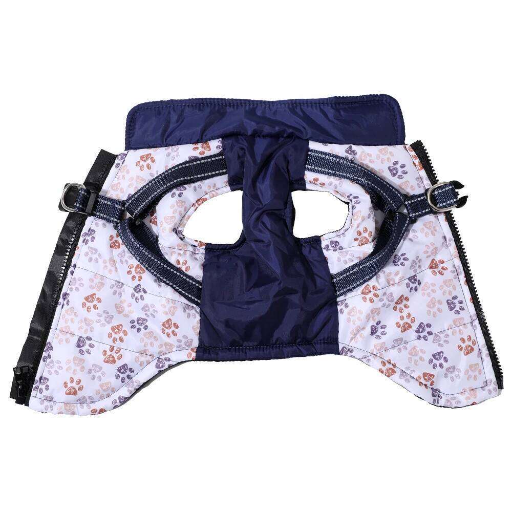 Reflective Pet Clothes For Small Medium Dogs Cats Winter Windproof Dog Jacket with Harness Warm Clothing Chihuahua Pug Coat