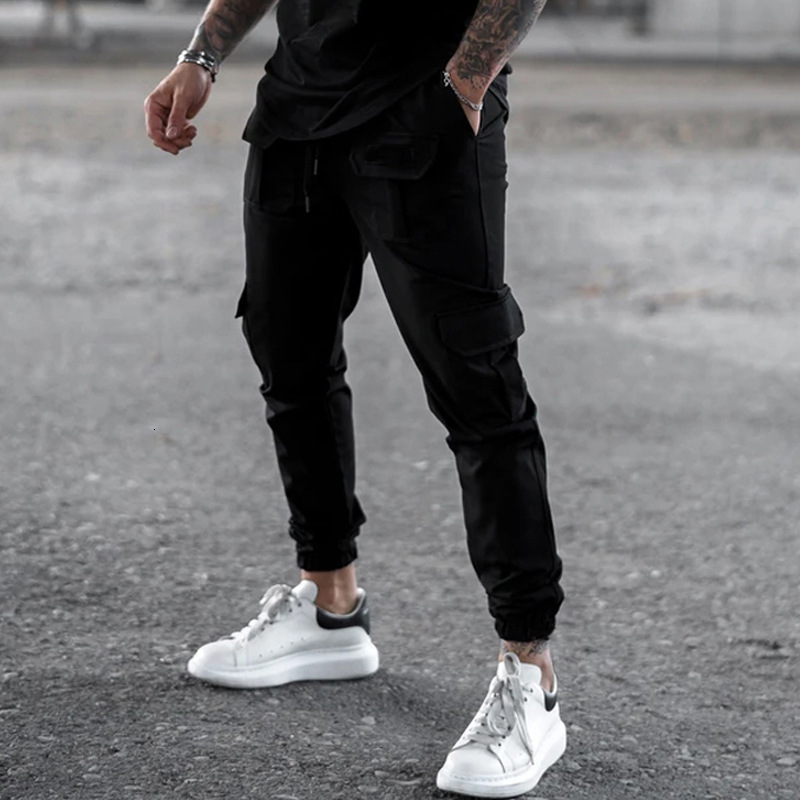 Cross-Border European Goods Autumn European and American Sports Casual Pants Trendy Brand Cargo Pants Men's Fashion Casual Long Pants Trend