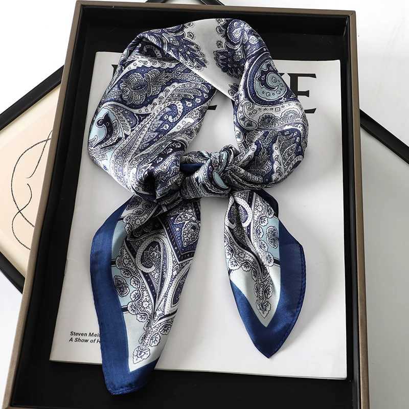 Bohen Style Print Luxury Brand Silk Square Scarf Wen Satin Shawls Neckerchief Wrap Scarves Bandana Hair Hjiab Floral X260328