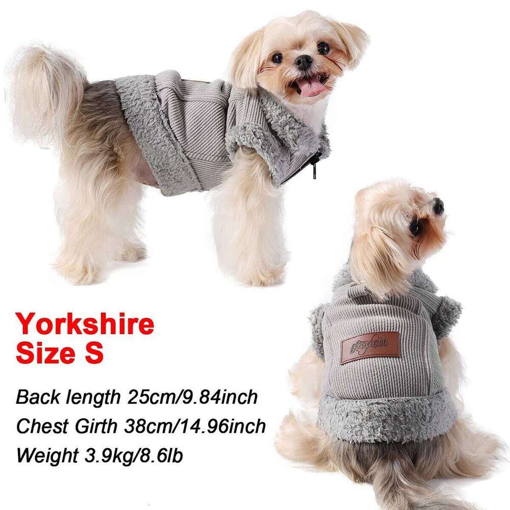 Windproof Pet Clothes Jacket Winter Puppy Vest Coat For Small Medium Dogs Cats Cozy Soft Cat Striped Costumes Schnauzer Clothing