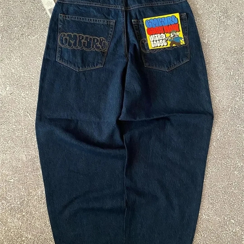 American Vintage Washed and Distressed Jeans High Street Casual Japanese Women Pants Y2k Loose Straight Fit Slim and Versatile 260327