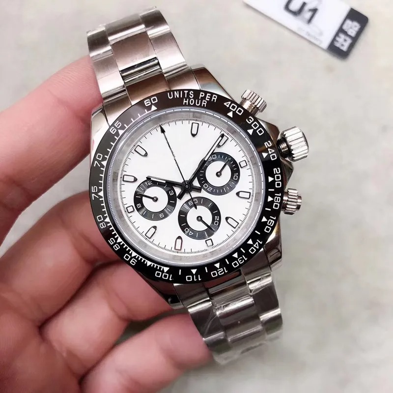 U1 ST9 Clasp top Mens Watch 3836 Automatic Mechanical Ceramic Bezel Spphire Glass Stainless Steel Solid Clasp Men Watches Male Wristwatch