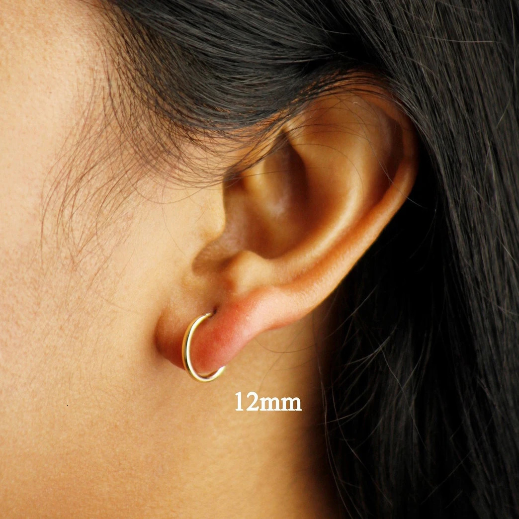 14K Gold Filled Endless Hoop Earrings 10 Size Gold Jewelry Gold Hoop Earrings Brincos Pendientes Oorbellen Boho Women Earrings 260323