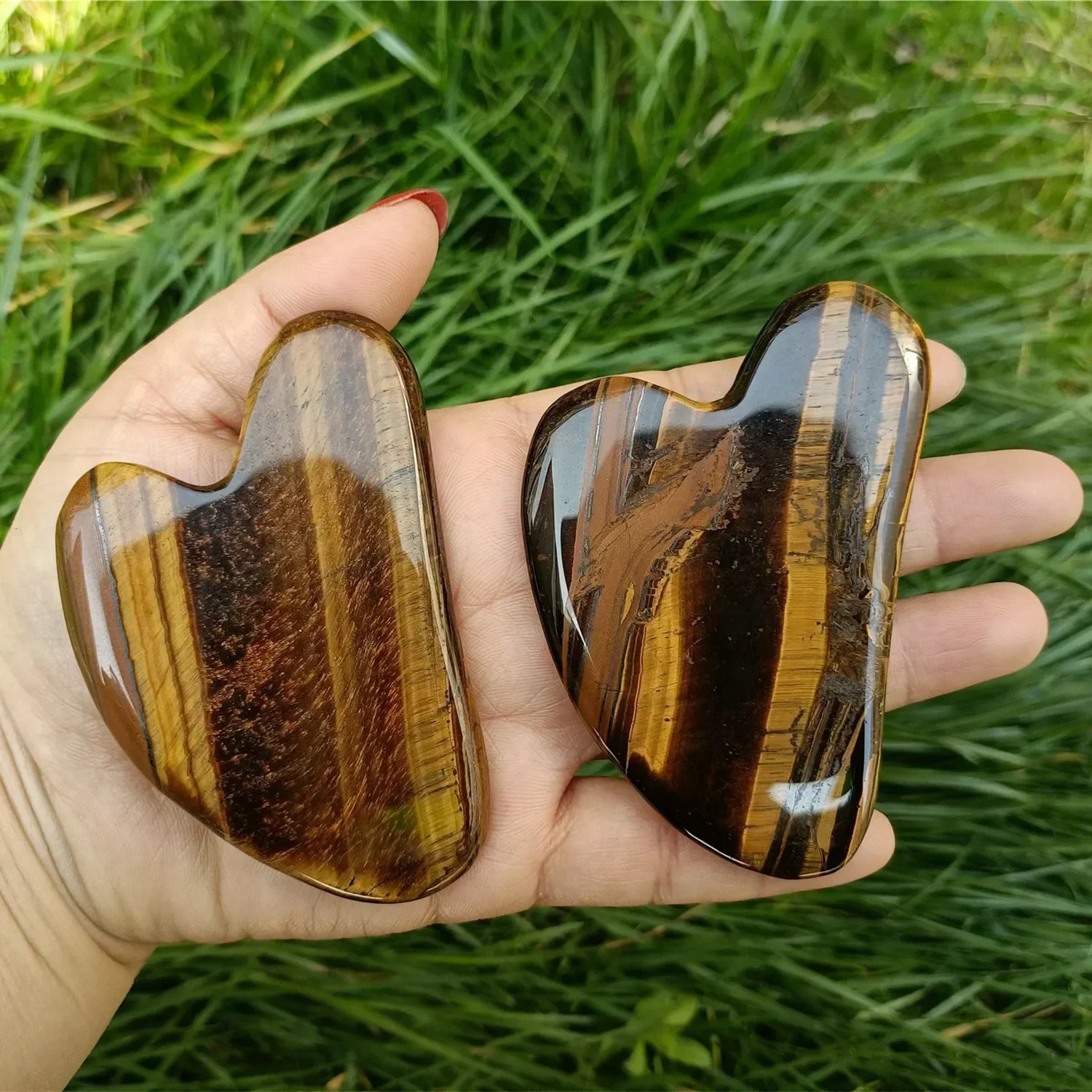 Natural Tiger Eye Guasha Beautiful Massager Scraping Tools Neck Face Scraper Massage Anti Relax Tool SPA Stone 260316