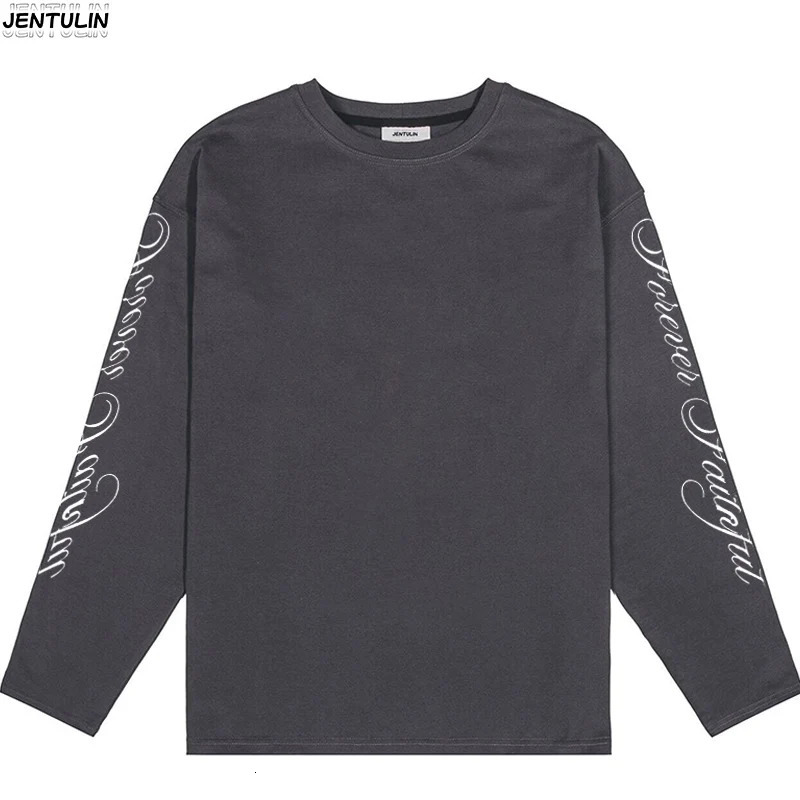 Men Clothing High Quality Letters Graphic Printing Casual Loose Long Sleeve T Shirts Y2K Trend Women Fashion Vintage Streetwear 260327