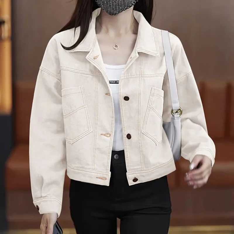 Women Fashion Design Green Denim Coat NEW 2026 Spring Autumn Long Sleeved Short Denim Top Jacket Female Casual OuterwearT260328