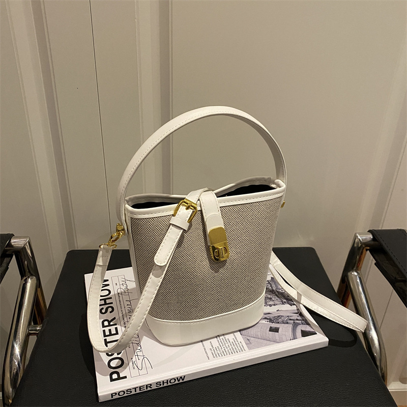 Free Shipping High Value 2026 New Trendy Fashion Handheld Bucket Niche Design Color-Block Patchwork Single Shoulder Crossbody Bag