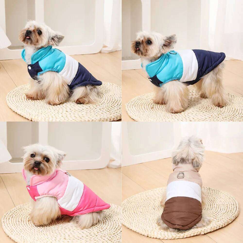 Jacket Coat Pet Dog Clothes For Small Medium Dogs Cats Winter Windproof Puppy Clothing with D-ring Cat Costume Pug Yorkshire