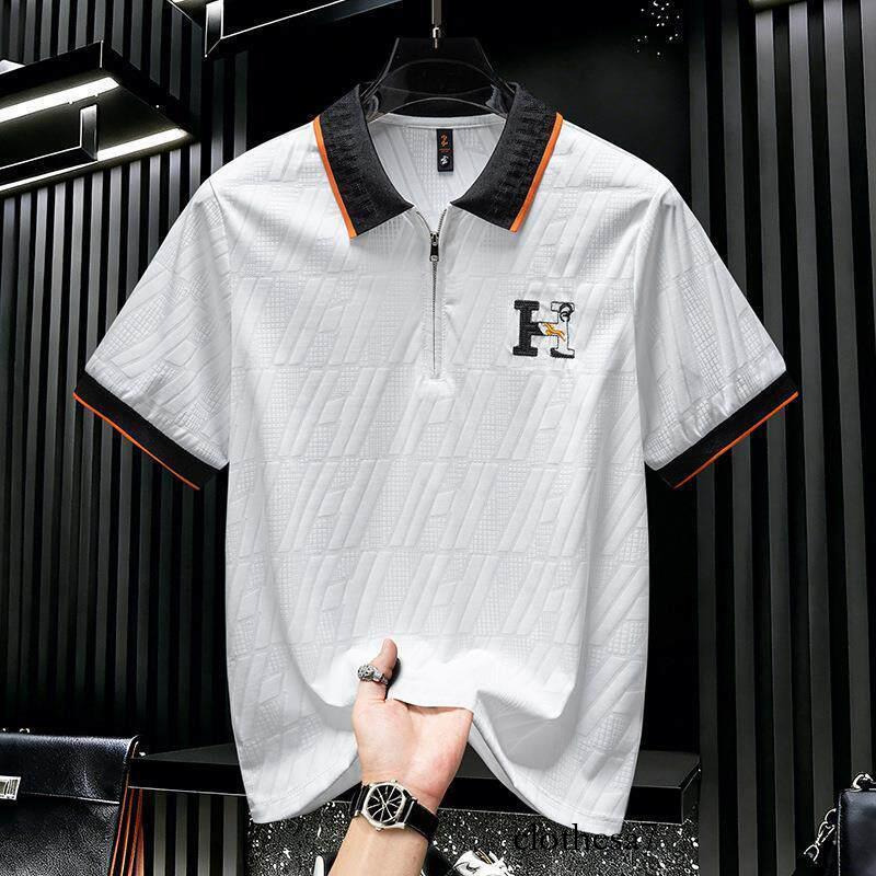 High-quality men's polo shirts European Collection 2026 New Fashion Trendy Brand Men's Summer Short-Sleeve Embroidered Versatile Casual Polo