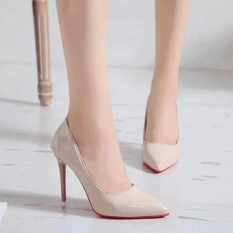 New Sexy Black High Heels for Ladies Women 7-9cm Stiletto Pointed Toe Shoes Women Nightclub Prom Party Shoes 42 Z260330
