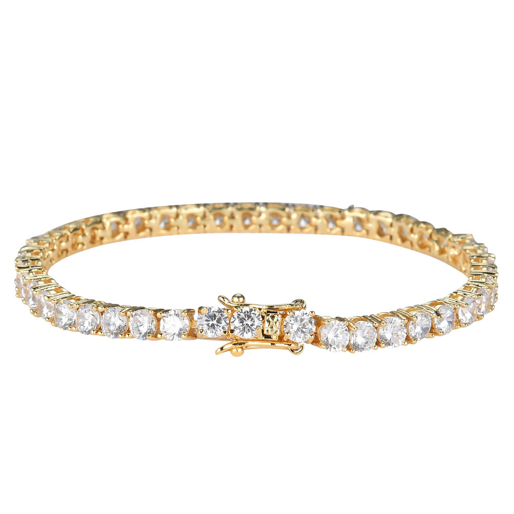 designer design Jewelry moissanite tennis bracelet hip hop 4mm 7-8 inch Sparkling Crystal Tennis Bracelet 4mm woman tennis chain valentines day gift
