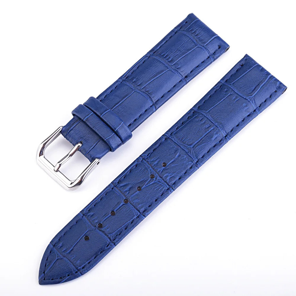 Pattern Genuine Leather Strap Watch Band Watchband 12 13 14 15 16 17 18 19 20 22 24 mm Cow 260318