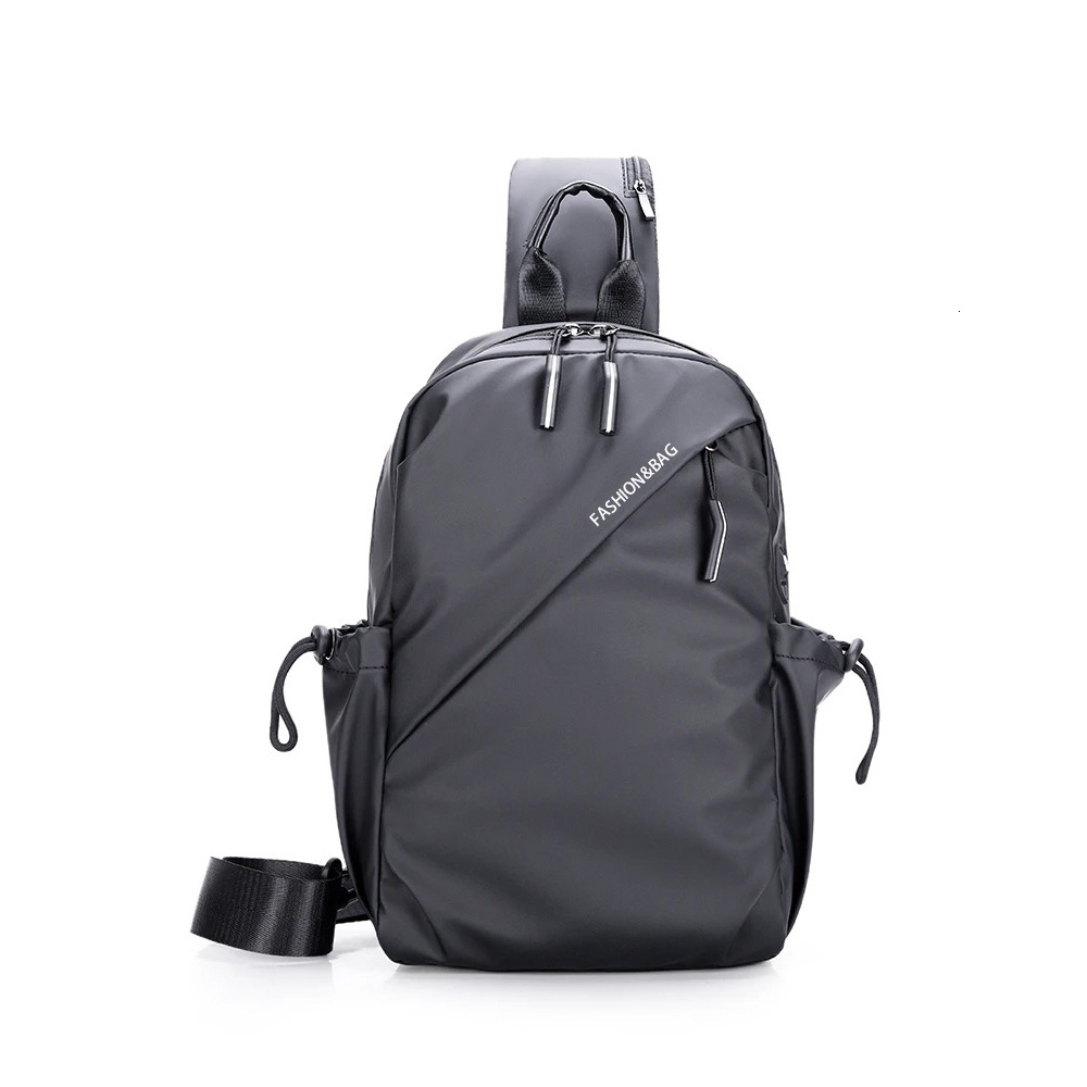 Men's shoulder sporty small men's trendy waterproof Oxford cloth bag, canvas backpack, crossbody bag