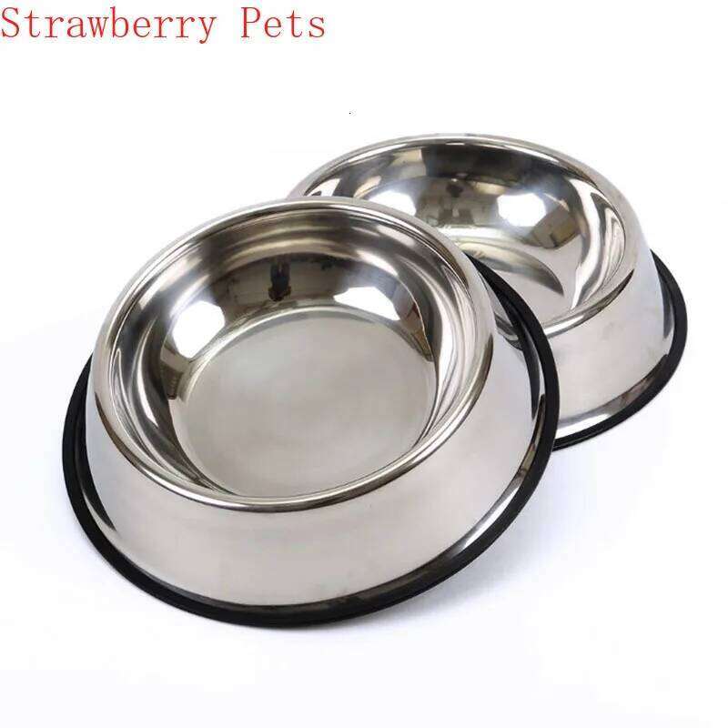 Stainless Steel Storage Container Dog Food Water Bottle Pet Bowl Feeder Dish for Small Large Dogs Cats 26W0330