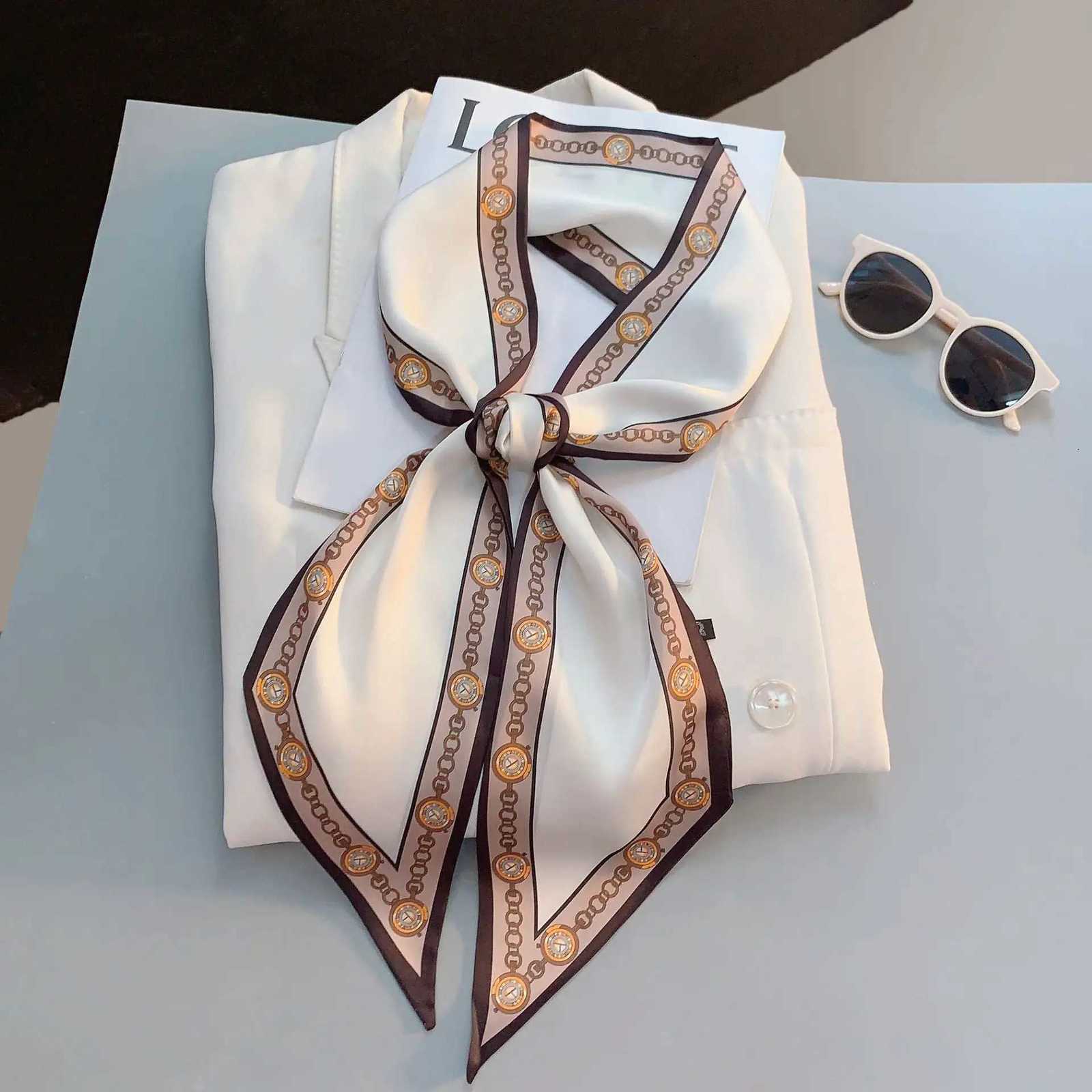 Luxury Horse Printed Female Scarf Elegant Thin Long Silk Scarf Women Casual Decorative Neck Scarf Fashion Headband Lady Z260330