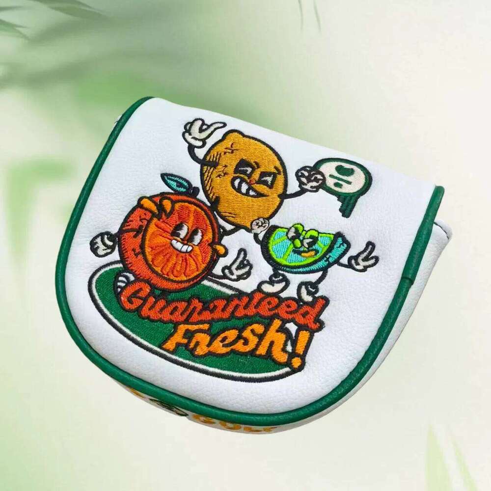 Df3 Golf Cartoon Design Putter Pu Material Embroidery Craftsmanship Magnetic Closure High-End Club Cover 26Y0330