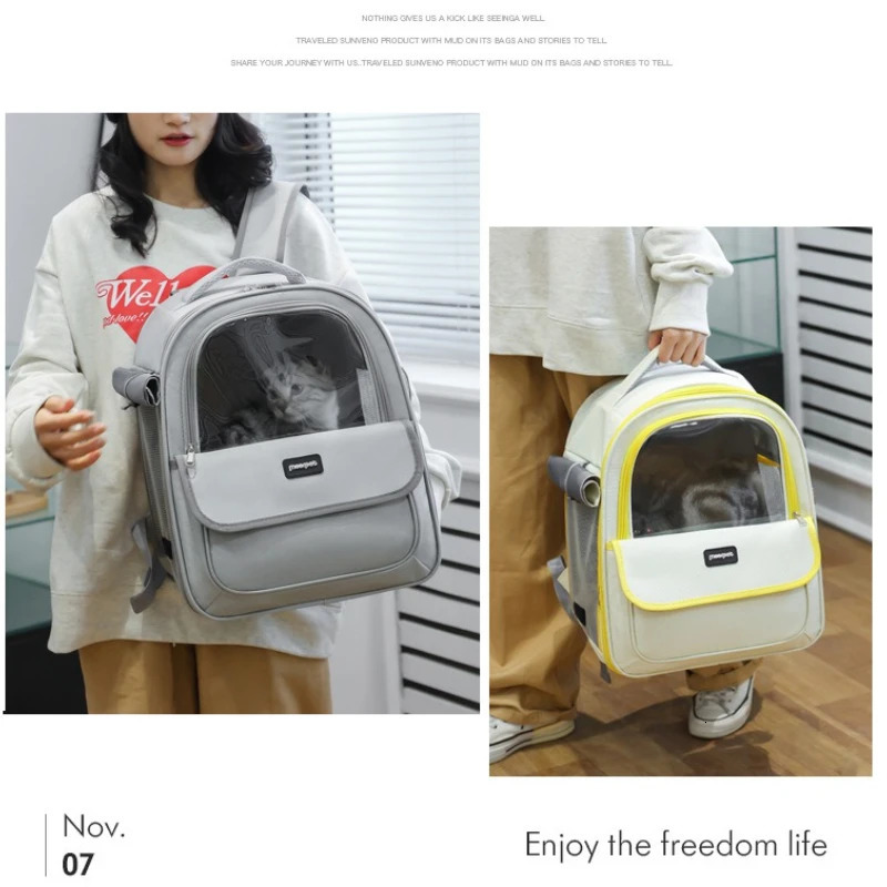 Large Capacity Breathable Mesh Portable Foldable Pet Backpack for Dog and Cat Outdoor Travel Camping Hiking Supplies 260316