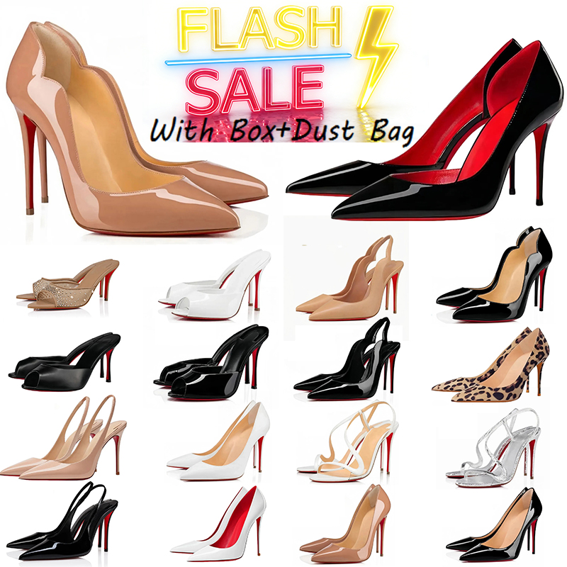 Designer red bottom heels women Dress Shoes Peep Toes Sandals Luxury Red Shiny Shoes 6cm 8cm 10cm 12cm Stiletto Genuine Leather Woman Pumps with Dust Bag 35-44