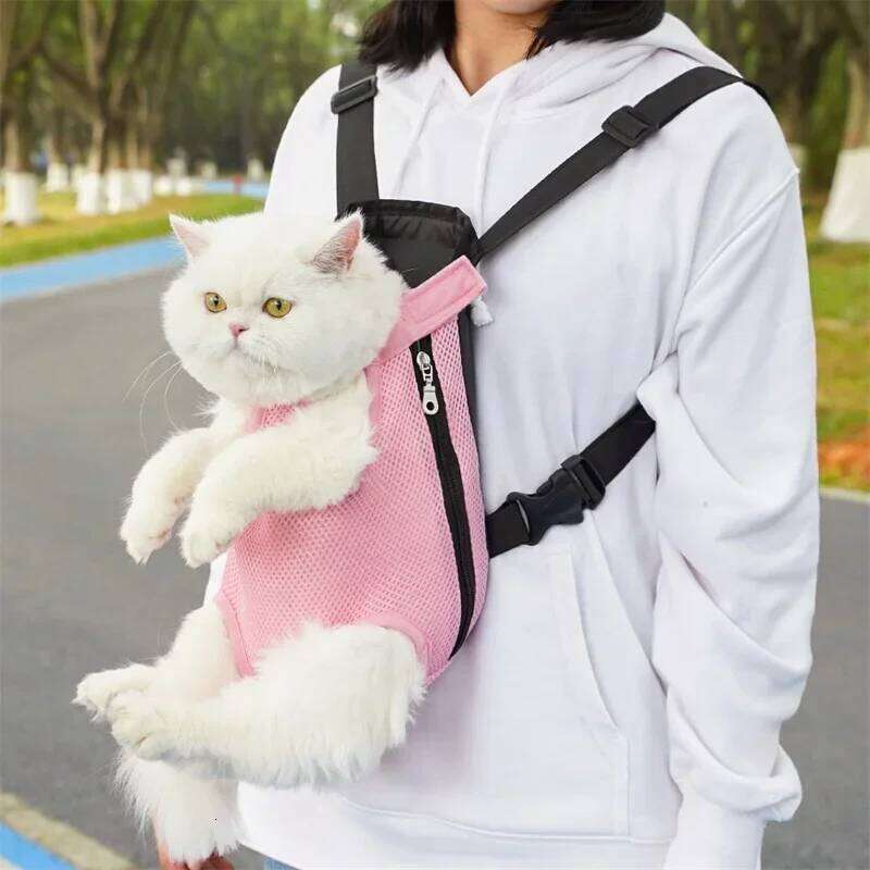 Portable Breathable Cat Pet Tote Bag Backpack Carrying Pets On Both Shoulders Outdoor Travel Set For Cats And Dog Bamubi