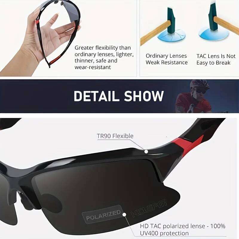 UV400 Polarized Sunglass Sunglasses Lens UV Resistant Cycling Glass Fashion Comfortable Outdoor Sport Goggle Men 26Y0330