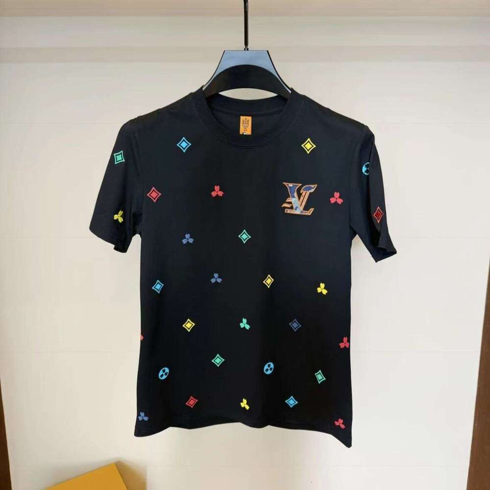 luxury Spring Summer New Casual Fashion Trend Slim Fit Embroidered High-Quality Short Sleeve T-Shirt for Men and Women