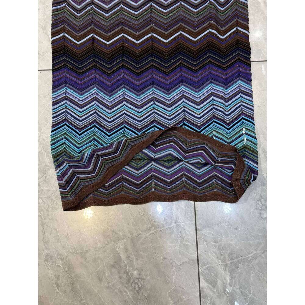 Women One Shoulder Zigzag Metallic Sleeveless Slim Long Dress Mdng260330
