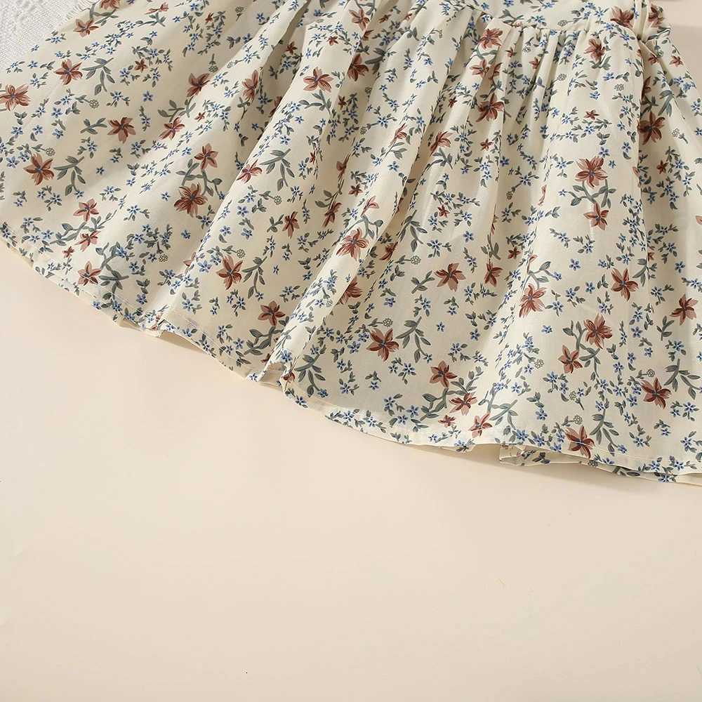 Kids Dresses for Girls Floral Flying Sleeves Casual Dresses Summer Ruffles Sweet Casual Daily Dress Toddler Casual Flower DressT260330