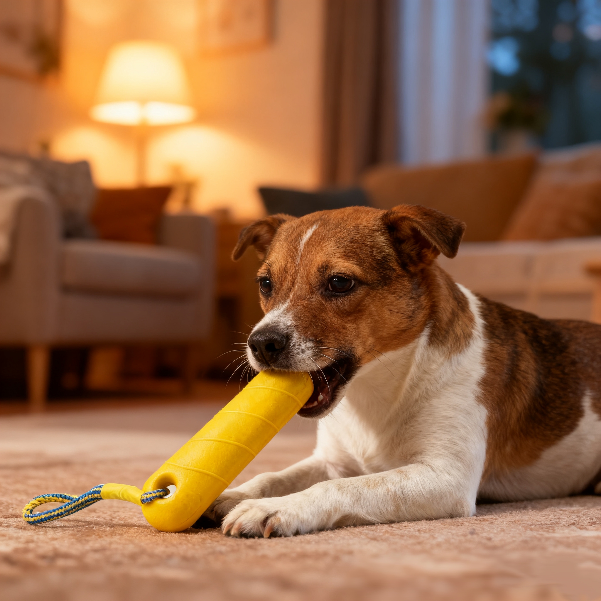 Robust Dog Teether: Non-Slip Tethered Bite Stimulation Item