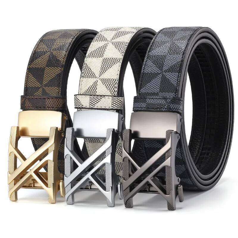 Cowhide And Leather Fashionable Casual Luxury Brand Jeans Belt, Multifunctional Design Men's Belt Chunjinqiuli