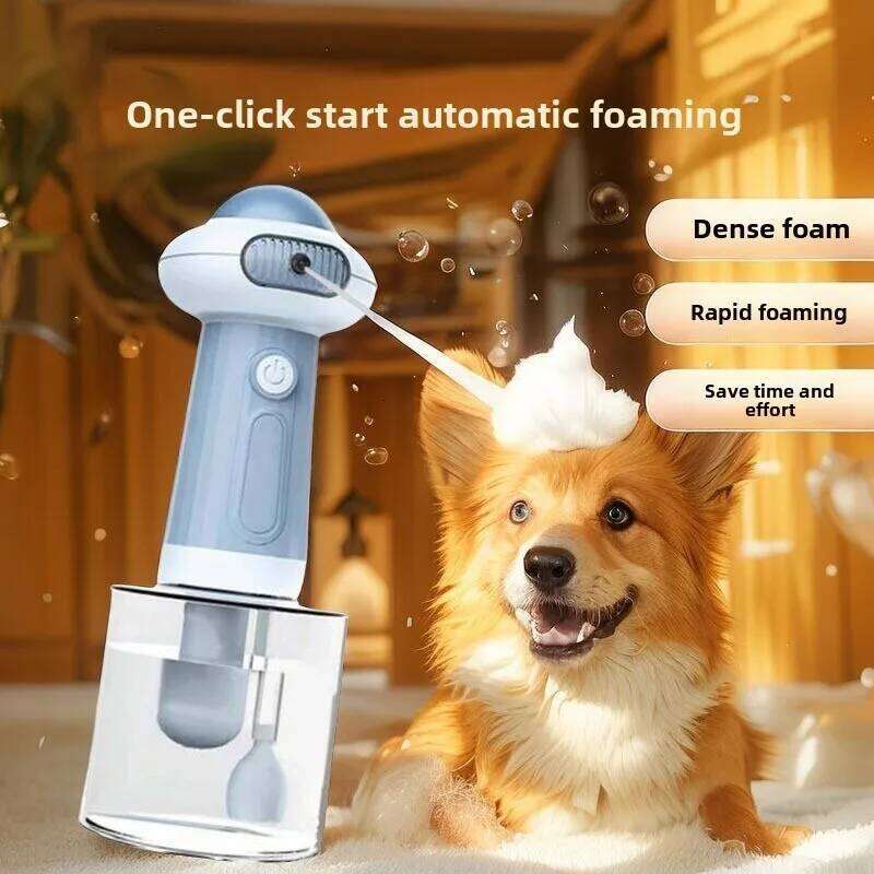 Automatic Soap Dispenser Wireless Mute USB Dog Grooming Frother Cat Deeper Cleaning Bath Shampoo Foam Sprayer Pet Supplies