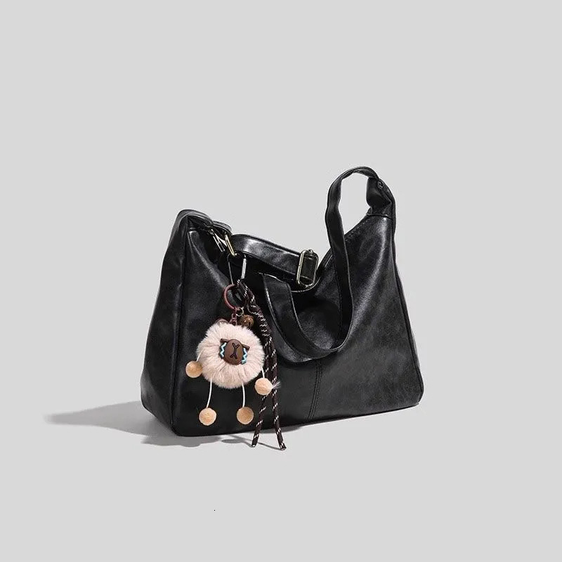 New Retro Versatile Shoulder Crossbody Fashionable Large Capacity Commuter Casual Tote Bag