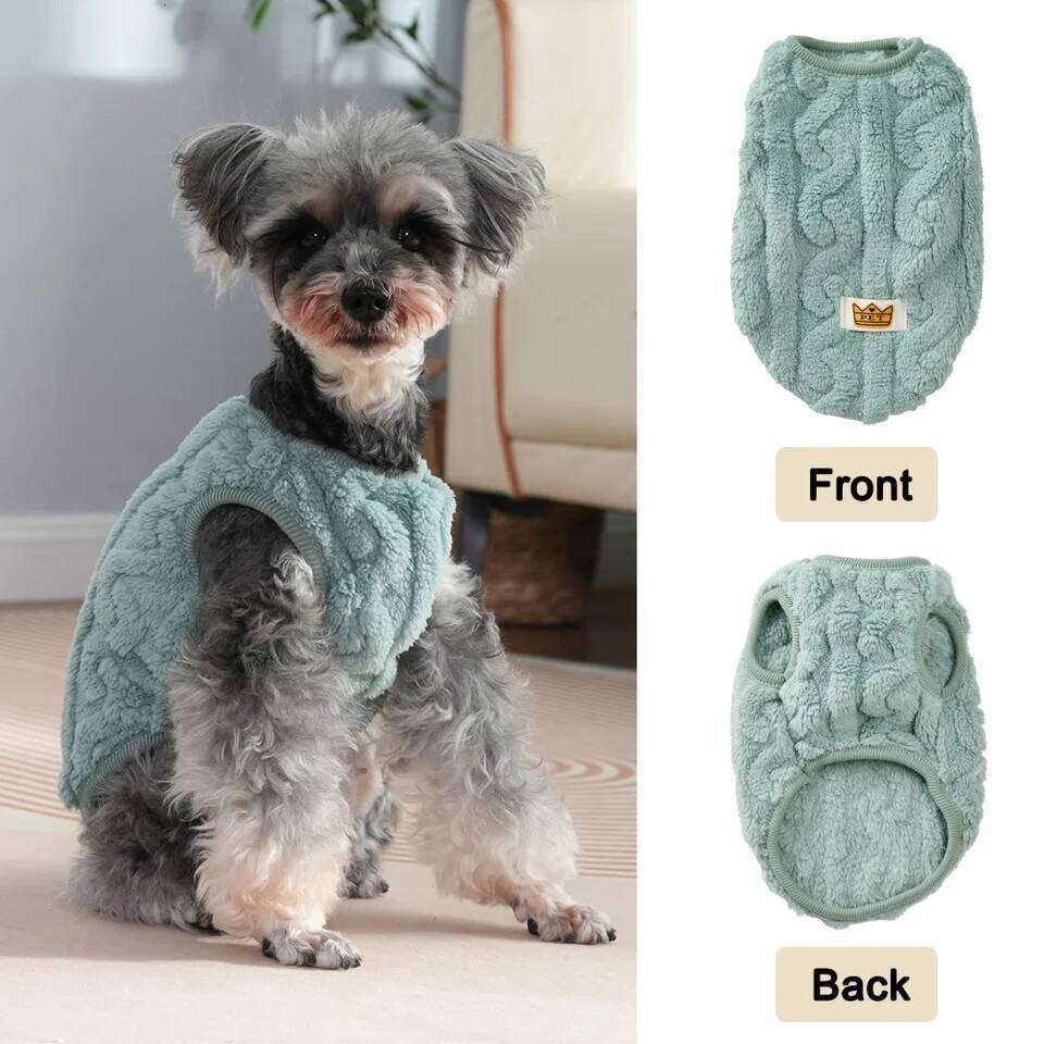 Fleece Pet Dog Jacket Coat For Small Medium Dogs Cats Autumn Winter Puppy Cozy Vest Cat Costumes Yorkshire Chihuahua Clothing