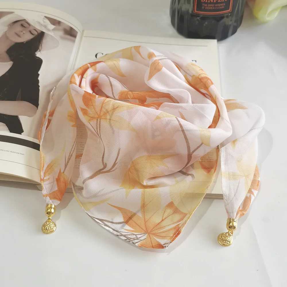 New Fashion Magnetic Buckle Scarf Thin Scarf Decorative Chiffon Square Sunscreen Neck Cover Wens Scarves Party Gift X260328