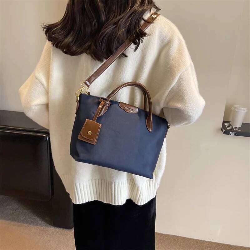 Quality Branded Top Handle Bags For Women Oxford Cloth Mini Shoulder Shopper Tote Bag With Pendant Designer Handbags